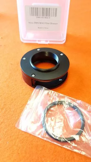 Rückläufer: ZWO Filterschublade V2 für 2" Filter M48 und T2 Anschluss Länge 21mm OHNE Filterhalter