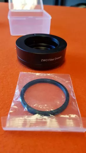 ZWO Filterschublade V2 für 2" Filter M48 und T2 Anschluss Länge 21mm