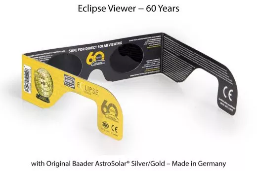 Baader Sonnenbrille für Sonnenbeobachtung Solar / Eclipse Viewer AstroSolar® Silver/Gold – 60 Years