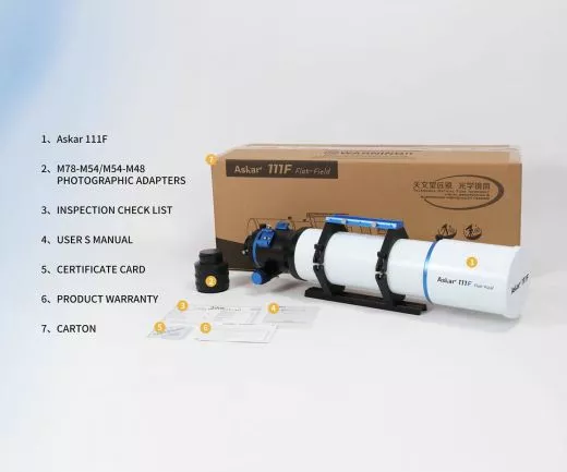 Askar 111F Flatfield Apo 111mm 766mm f/6.9 für Fotografie und Visuell