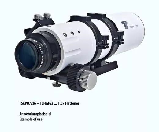 TS 1,0x Korrektor - Flattener für 70 / 72mm f/6 Apo und ED Refraktoren