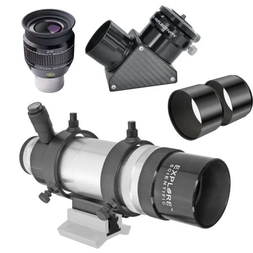 EXPLORE SCIENTIFIC ED102 CF-APO iEXOS-100 PMC-Eight GoTo Teleskop-Set