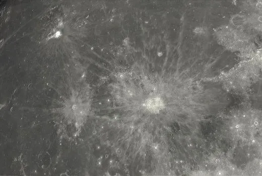 Vollmond - Strahlen - Auswurfmaterial bei Aristarchus - Kepler und Copernicus