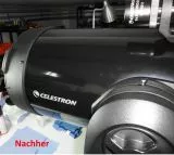 Heavily contaminated SC telescope & Schmidt plate