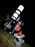 Interessantes Setup mit SkyWatcher Star Adventurer, TS APO 65Q, Canon EOS 700D auf einer Säule:
