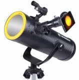 BRESSER Solarix AZ 114/500 Carbon Design Teleskop Starter Set