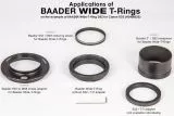 Baader Wide-T-Ring Canon R (fr Canon R Bajonett) mit D52i auf T2 und S52 EOS R und RP Kamera Adapter
