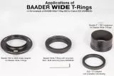 Baader Wide-T-Ring Canon R (fr Canon R Bajonett) mit D52i auf T2 und S52 EOS R und RP Kamera Adapter