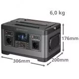 BRESSER Mobile Power Station tragbarer Stromspeicher 500 Watt Akku