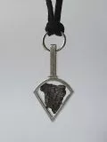 Meteorite Sikhote-Alin, iron-nickel, 925/- silver pendant