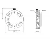 Askar M54-Spezialadapter fr das przise Einstellen des Arbeitsabstands Backfocus Adjuster