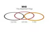 Baader M48 Fein-Abstimmringe Set aus Aluminium (0,3 / 0,5 / 1mm) 2 Abstandsring