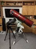 Operating a Dobsonian telescope with tube rings and dovetail bar on an EQ6-R with GoTo mount