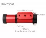 William UniGuide 32 mm mini guiding scope with universal finder base, red