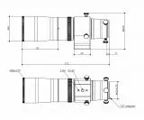 Askar 52mm F/4 Leitrohr / Guidescope fr den Sucherschuh mit 1,25 Zoll und T2 Anschluss - Farbe schwarz