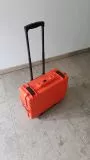 Gebraucht: Hartschalenkoffer mit Wrfelschaum (benutzt), Trolley, orange Innenmae 50x30x15cm