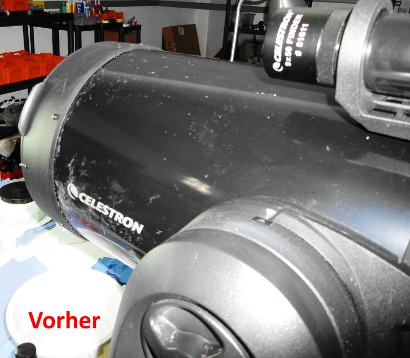 Stark verunreinigtes SC Teleskop & SchmidtPlatte