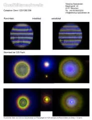 Qualittsnachweis mit Sterntest und Ronchi fr einen Celestron OMNI 120/1000mm Refraktor: