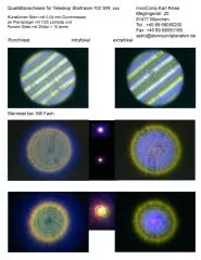 Qualittsnachweis mit Sterntest und Ronchi fr einen Skywatcher Black Diamond Line Grofeld Refraktor Startravel 120/600mm