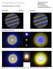 Qualittsnachweis mit Sterntest und Ronchi fr einen Skywatcher Grofeld Refraktor 120mm/600mm f/5.