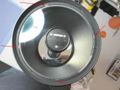 Fastening secondary mirror of an SC (Schmidt Cassegrain), if loose
