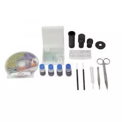 Biological entry-level microscope, monocular, with camera, up to 1280x, LED