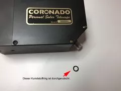 Repairing the focus of a Coronado PST H-Alpha solar telescope
