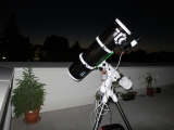 M57 (Ringnebel) mit SkyWatcher Explorer-200PDS Teleskop, EQ-6 Pro Montierung und Canon EOS 100d: