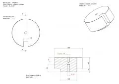 Adapter from 3/8 to M10 for GP tripods for mounting on photo heads