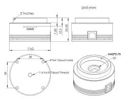 ZWO ASI178MM - SW CMOS astro camera USB3.0 sensor D = 8,82mm