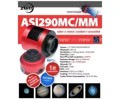 ZWO ASI290MC USB3.0 Color Astro Camera - Sensor D = 6,46mm
