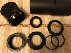 Astrofotografie mit Guidingscope / Sucher und Flattener mir DSLR