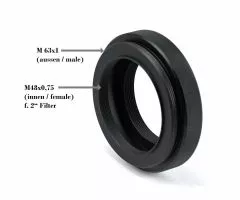 TS-Optics REFRACTOR 1.0x Flattener for Full Frame Sensors - M63x1 connection