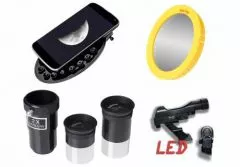 BRESSER Solarix AZ 114/500 Carbon Design Teleskop Starter Set