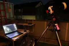 Eine Balkonsternwarte mit Celestron AVX und SkyWatcher SkyMax 127 und Mondaufnahme