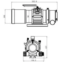 Omegon Apochromatic refractor Pro APO AP 76/342 Triplet ED OTA