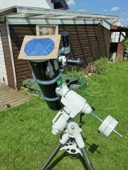 Sonnenfinsternis mit Smartphone und Baader Sonnenfilterfolie