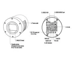 TS-Optics MONO Astro Camera 492MP Sony IMX492 Sensor D=23.1 mm