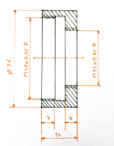 Einzeladapter TS-Heli-2 zu Blockfilter PST40 (M48x0.75i -> M33x0.75i)