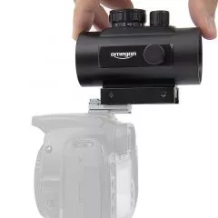 Omegon Leuchtpunktsucher mit Blitzschuhadapter fr DSLR