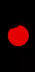 Partiellen Sonnenfinsternis vom 25.10.2022 in H-Alpha durch ein Coronado PST40