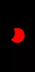 Partiellen Sonnenfinsternis vom 25.10.2022 in H-Alpha durch ein Coronado PST40
