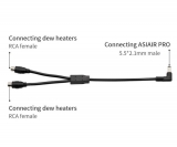 ZWO DC Y Splitter Cable (Coaxial Power Connector to RCA)