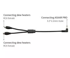 ZWO DC Y Spliter Kabel (Hohlstecker auf Cinch) fr zwei Heizbnder