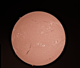 Sonne Mosaik aus 2 Aufnahmen mit Coronado SolarMaxx III