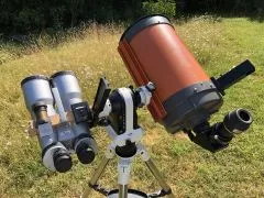 Binoculars and Celestron C8 on Skywatcher AZ-GtiX mount