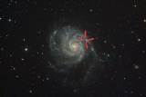 Aufnahme Supernova SN 2023ixf in M101 mit EDGE 9,25 0,7x Reducer, EQ8, ZWO 2600MC