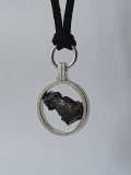 Meteorit Sikhote-Alin, Eisen-Nickel, 925/- Silber  -   rund