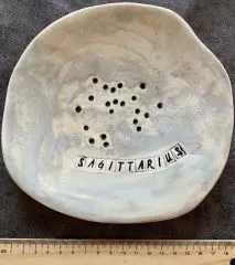 Astro: Zodiac porcelain bowl/plate, handcrafted from porcelain. Each piece is unique.