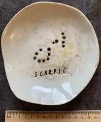 Astro: Zodiac porcelain bowl/plate, handcrafted from porcelain. Each piece is unique.